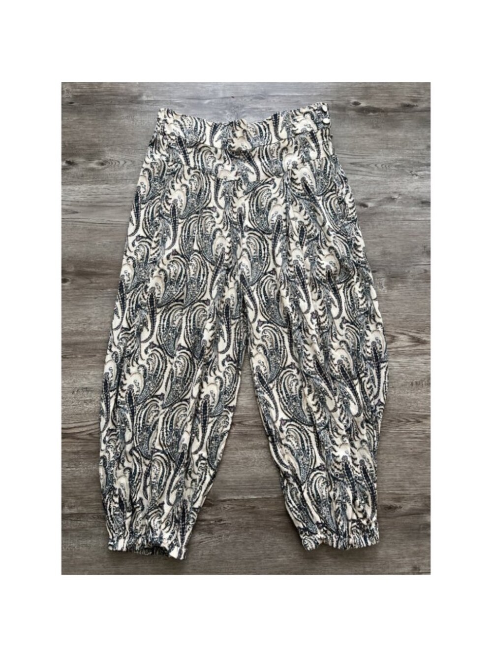 Anthropologie Paisley Gauze Harem Jogger Pants‎ Womens S Cropped Cuffed Boho
